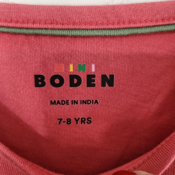 Mini Boden | NWT Long Sleeve Superstitch Horse T-Shirt Pink Size 7-8 Years - Picture 6 of 7